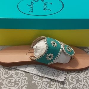 Jack Rogers Boating Jacks Sandals - 8 - Teal - NEW